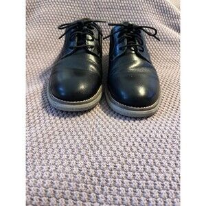 Johnston and Murphy Genuine Leather Black Lace Up Size 4M